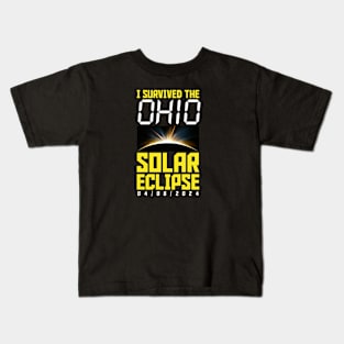 I Survived The Ohio Solar Eclipse April 8 2024 Souvenir Kids T-Shirt